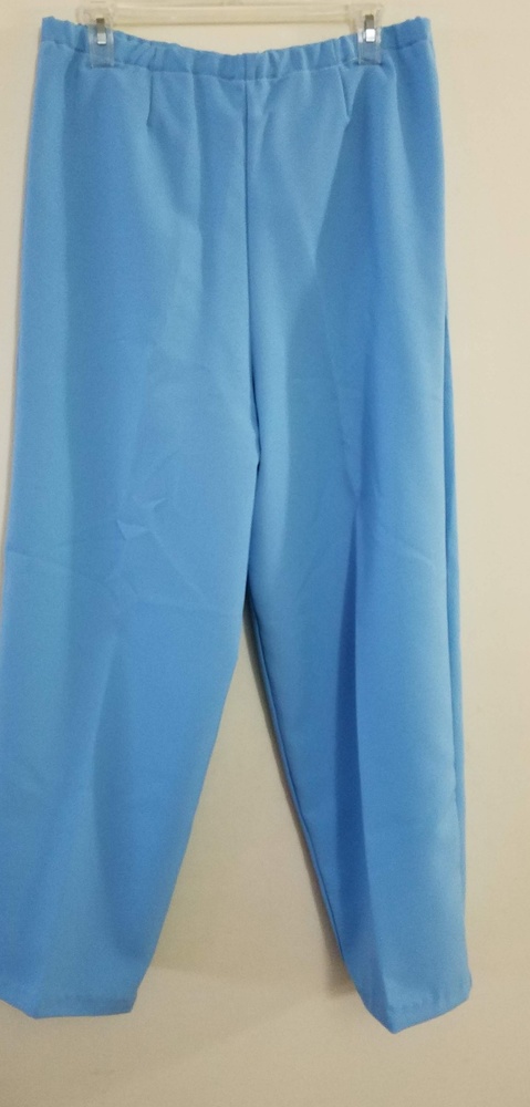 Blue straight leg office pants
